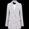 Women French Connection French Connection | Effie Boucle Blazer - Classic Cream-Blacko