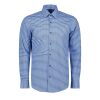 Men Boss Business Shirts | Slim-Fit Shirt In Geometric-Patterned Performance-Stretch Jersey - Blue