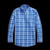 Men Polo Ralph Lauren Shirts | Custom Fit Gingham Stretch Poplin Shirt - Blue