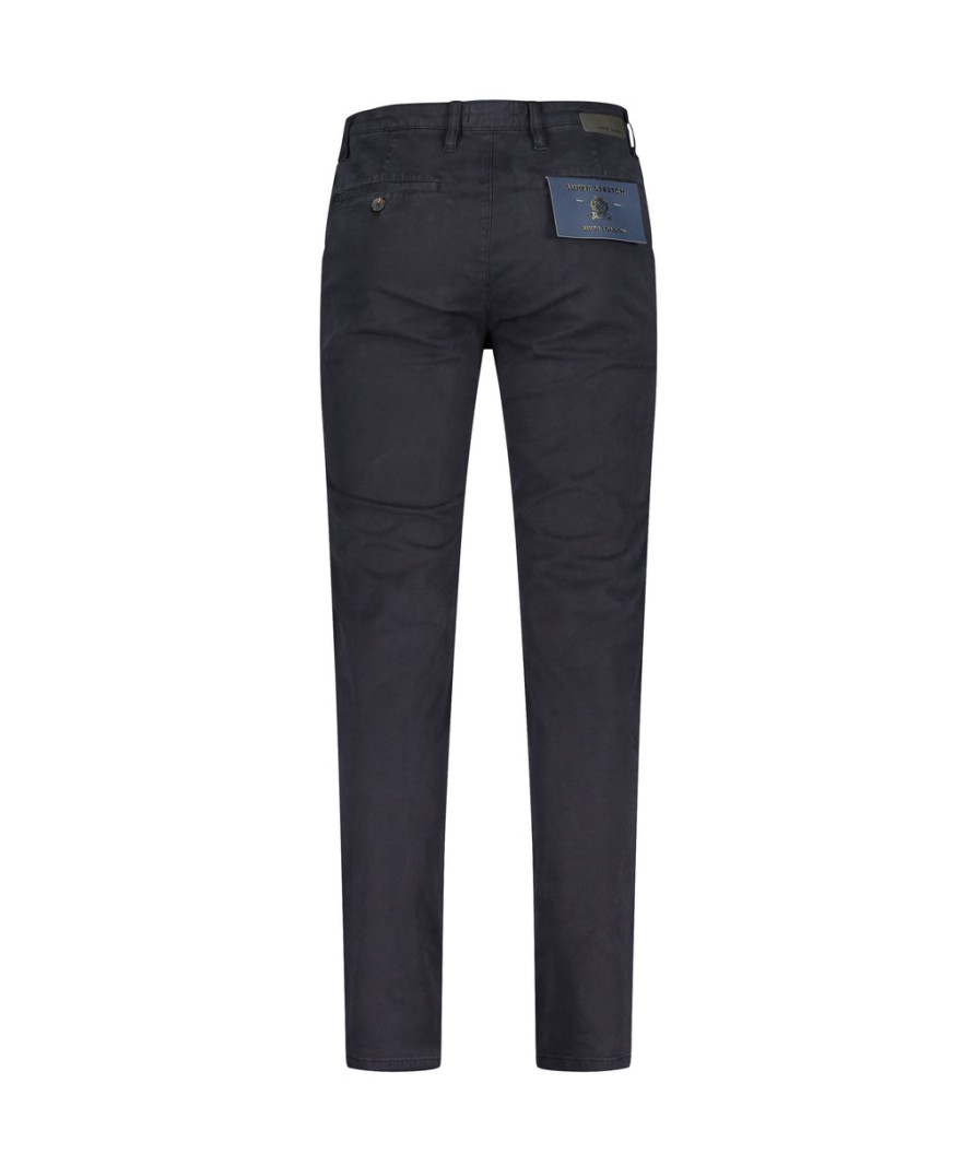 Men Guide London Trousers & Chinos | Overdyed Side Pocket Chino Trouser - Navy