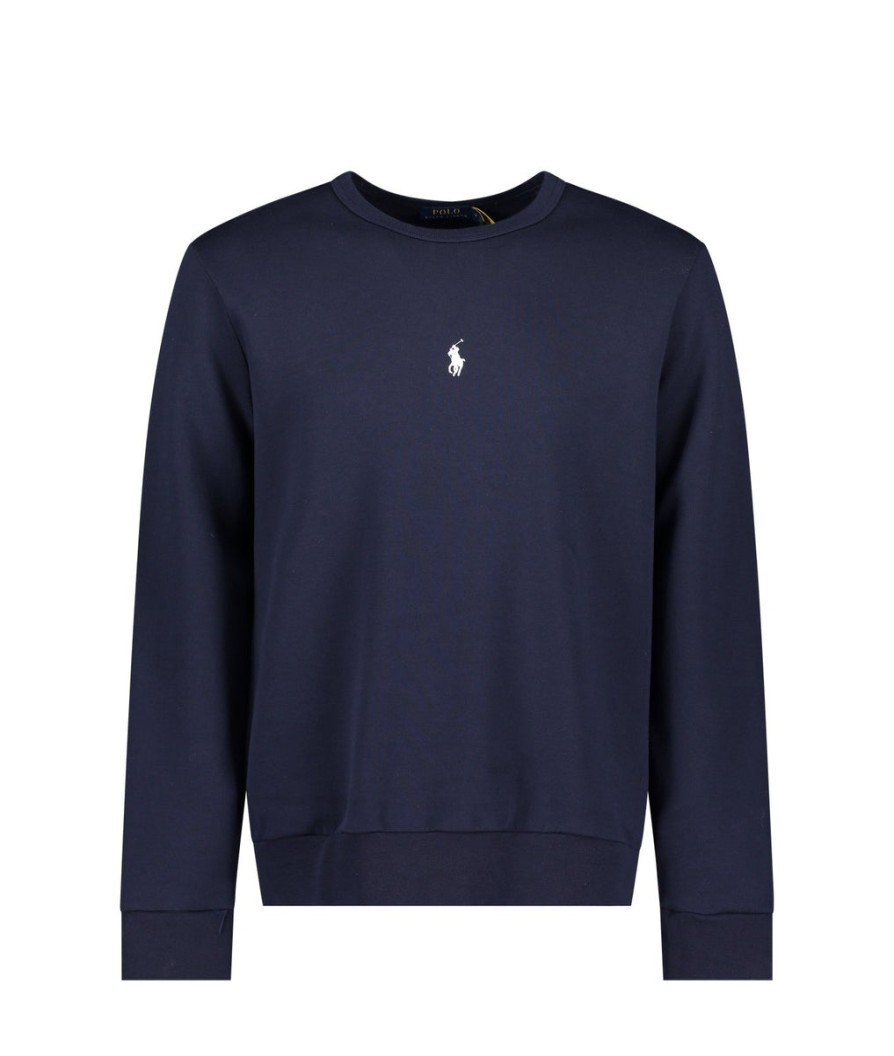 Men Polo Ralph Lauren Polo Ralph Lauren | Centre Logo Crew Sweat - Navy