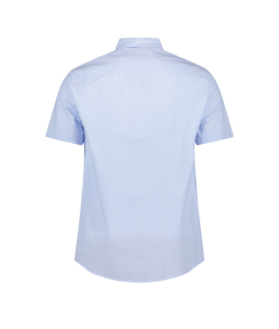 Men Armani Exchange Shirts | Slim Fit Short Sleeve Shirt - Blue