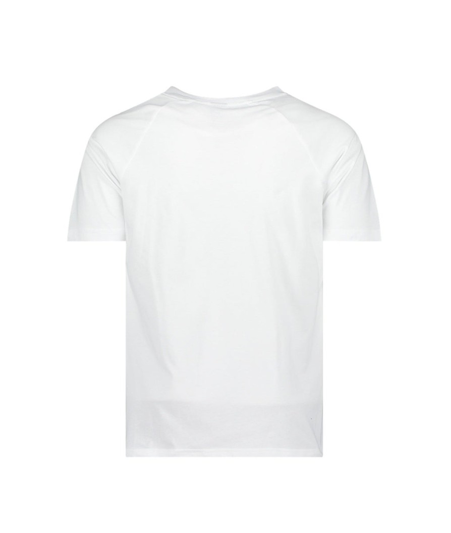 Men Boss Bodywear T-Shirts & Vests | Organic-Cotton Slim-Fit T-Shirt With Repeat Logos - White