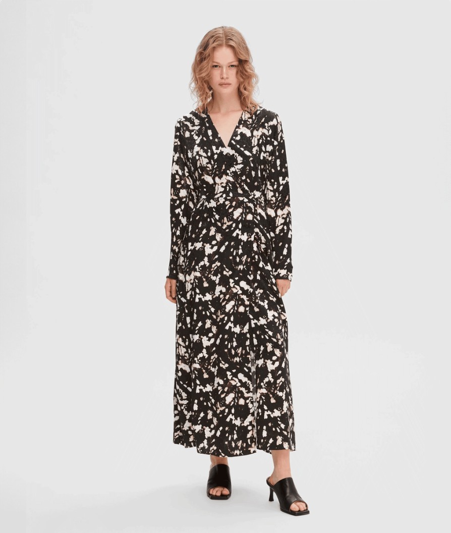 Women Selected Femme Selected Femme | Printed Wrap Dress - Java