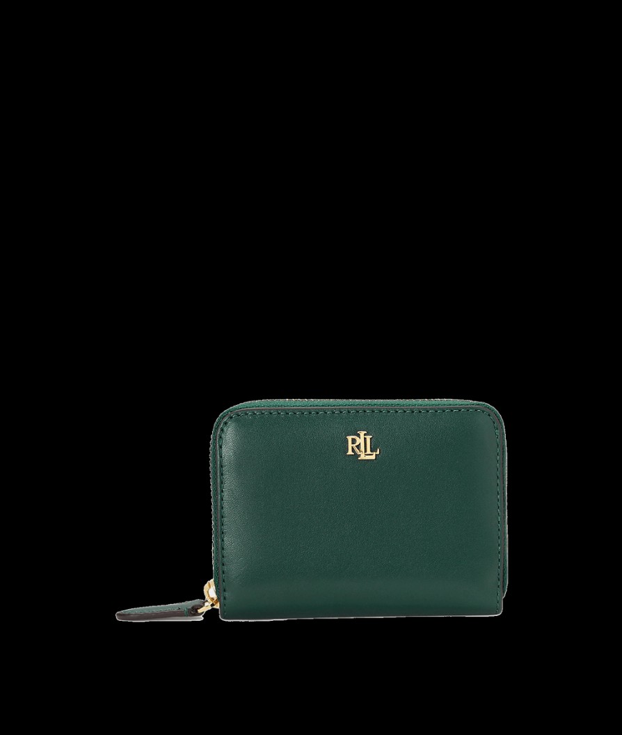 Women Lauren By RL Purses | Leather Continental Wallet - Season Green