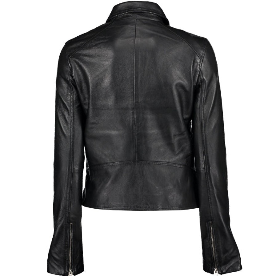 Women Selected Femme Jackets & Coats | Classic Leather Jacket - Black