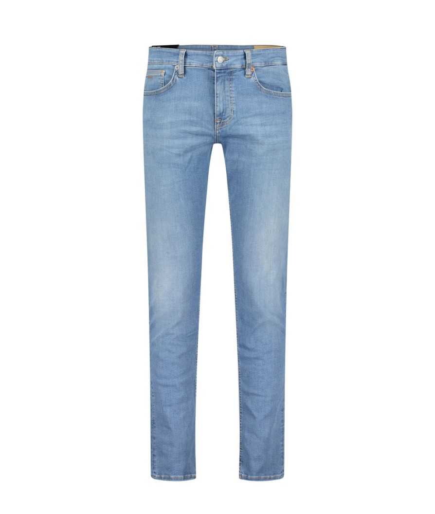 Men Boss Casual Jeans | Slim Fit Delaware Jeans - Bright Blue