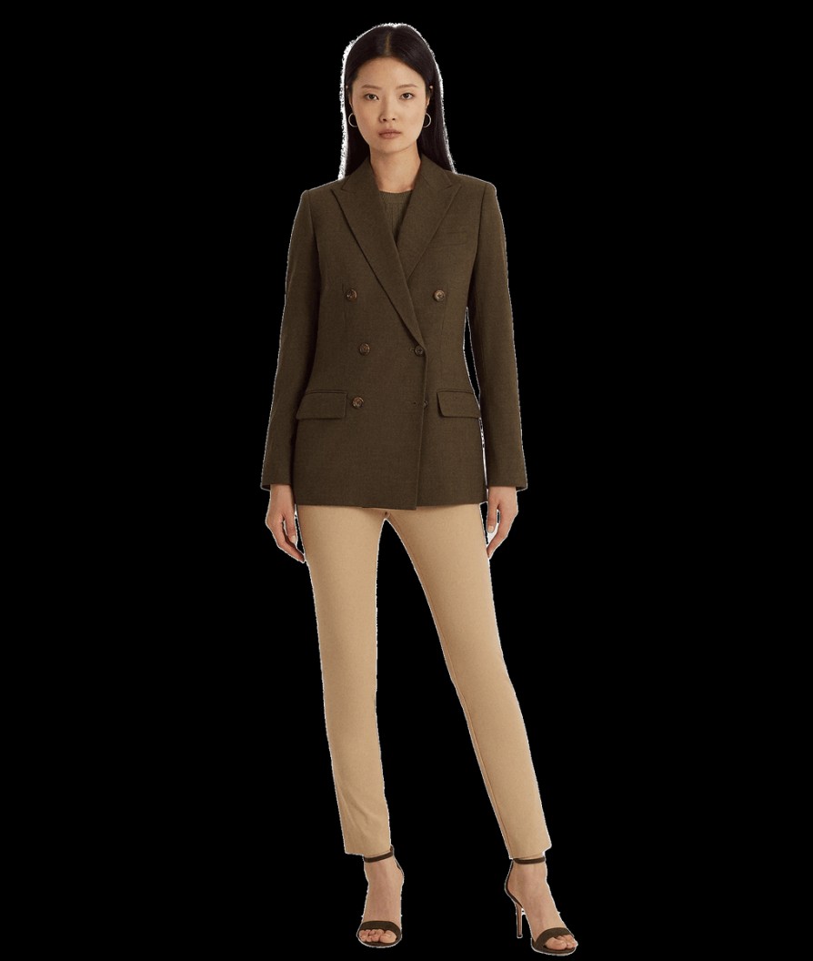 Women Lauren By Ralph Lauren Trousers & Leggings | Stretch Twill Skinny Trousers - Birch Tan