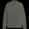 Men Fred Perry Shirts | Long Sleeved Tennis Shirt- Field Green-638