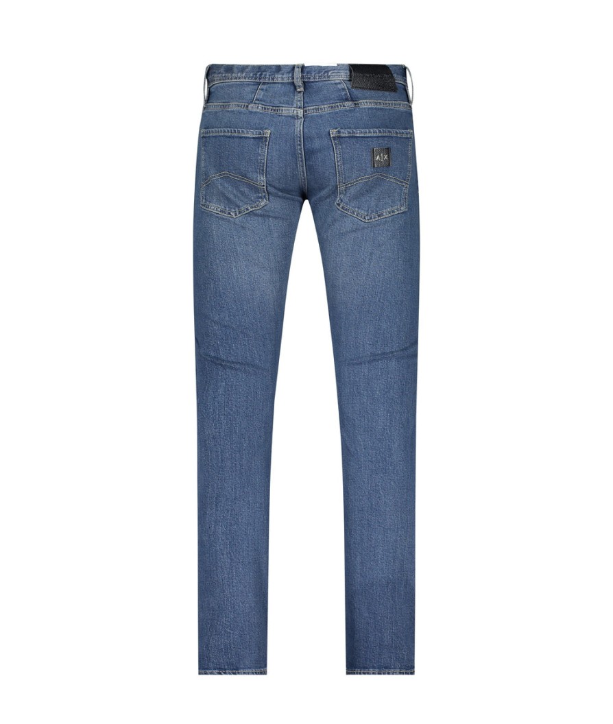 Men Armani Exchange Jeans | Slim Fit Stretch Denim Jeans - Indigo Denim