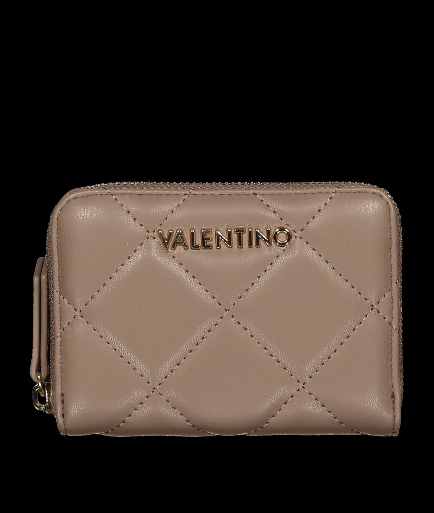 Women Valentino Bags Valentino Bags | Small Ocarina Quilted Zip Around Purse - Taupe