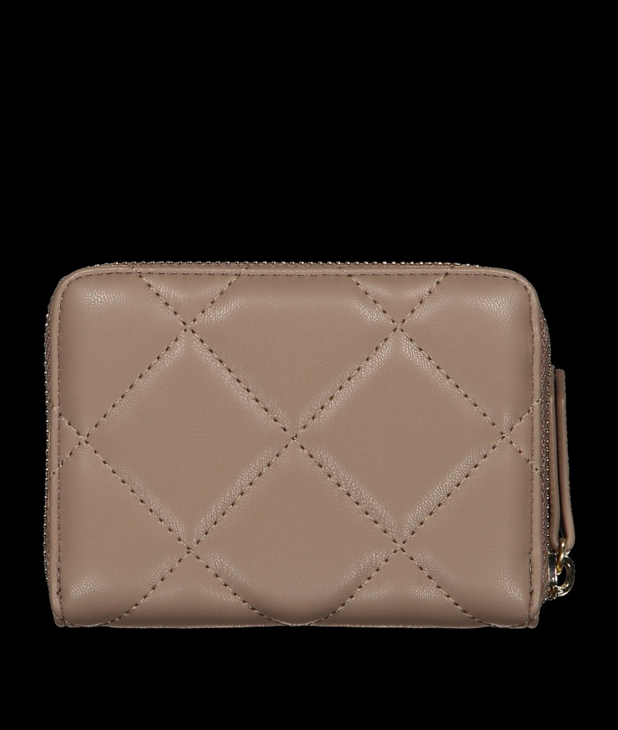 Women Valentino Bags Valentino Bags | Small Ocarina Quilted Zip Around Purse - Taupe