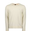 Men Boss Casual Knitwear | Kanovano Crew Neck Knitted Jumper - Cream