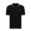 Men Fred Perry Polo Shirts | Twin Tipped Classic Polo Shirt - Black