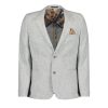 Men Guide London Suits | Textured Woven Triple Colour Yarn Blazer - Sky/Tan