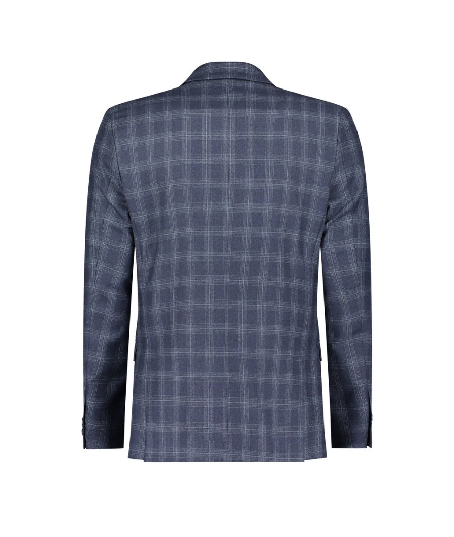 Men Ted Baker Formal Best Sellers | Slim-Fit Checked Wool Suit Jacket - Navy