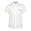 Men Paul Smith Paul Smith | Tailored Fit Short Sleeve Zebra Logo Shirt - White