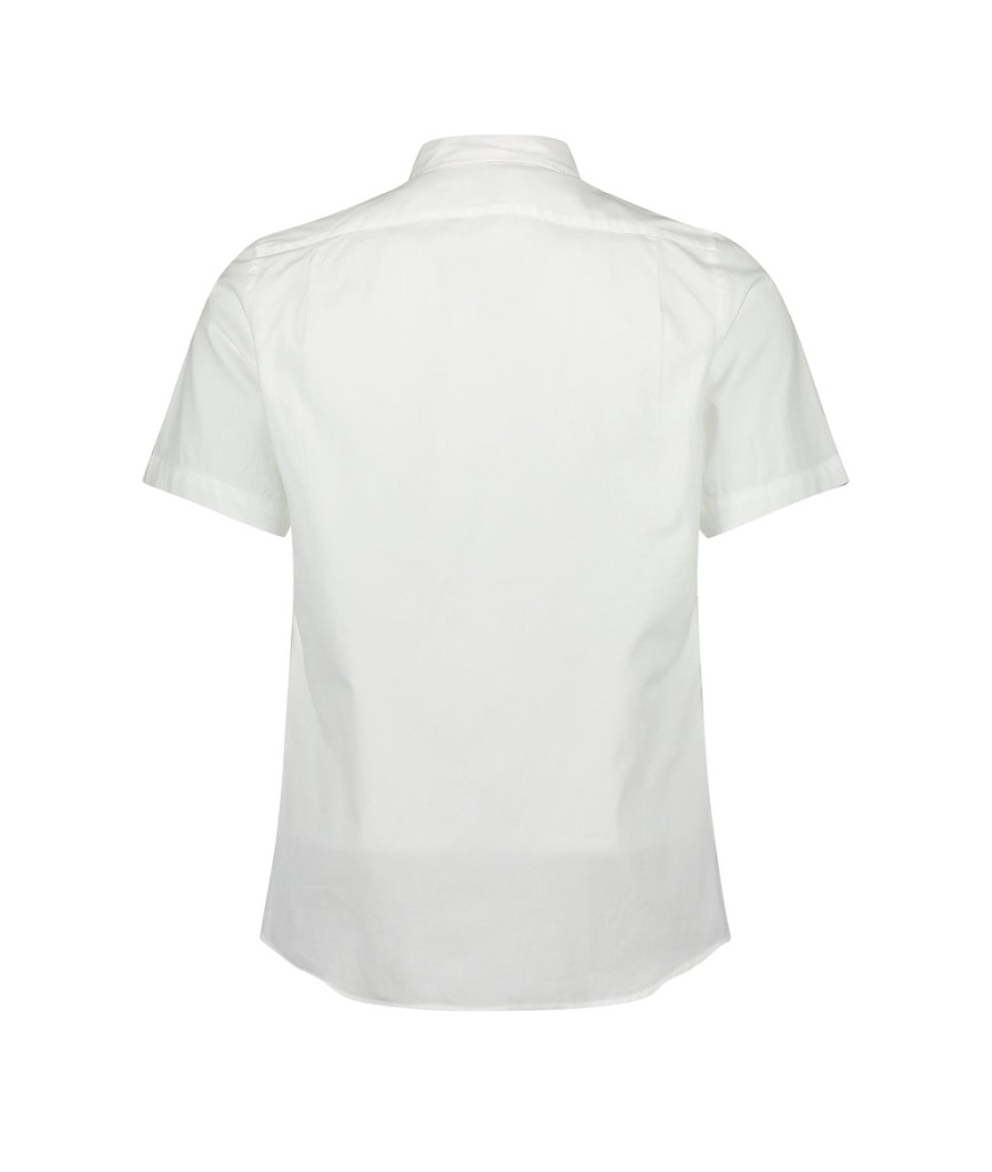 Men Paul Smith Paul Smith | Tailored Fit Short Sleeve Zebra Logo Shirt - White