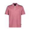 Men Ted Baker Polo Shirts | Dynam Monogram Diamond Knit Polo Shirt - Mid Pink