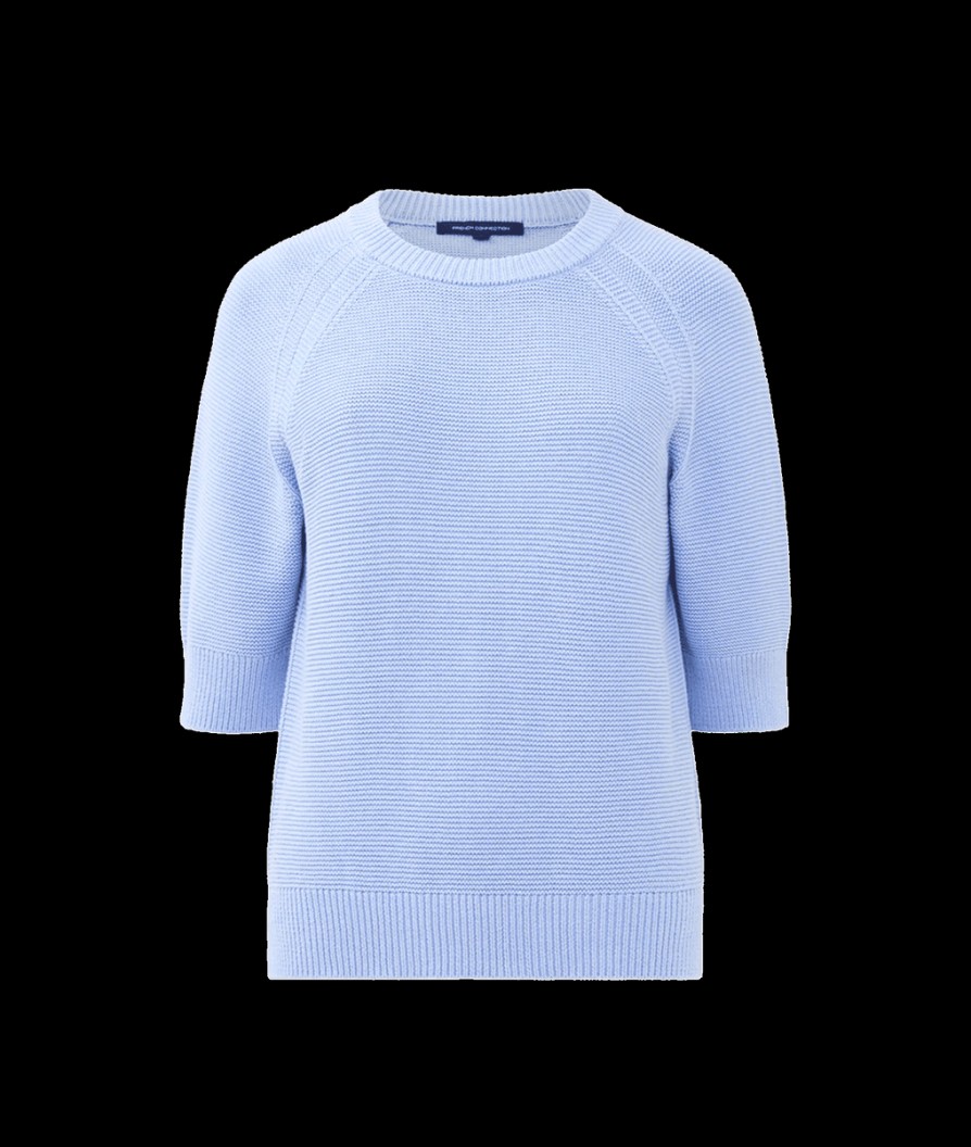 Women French Connection French Connection | Lily Mozart Short Sleeve Jumper - Bluebell