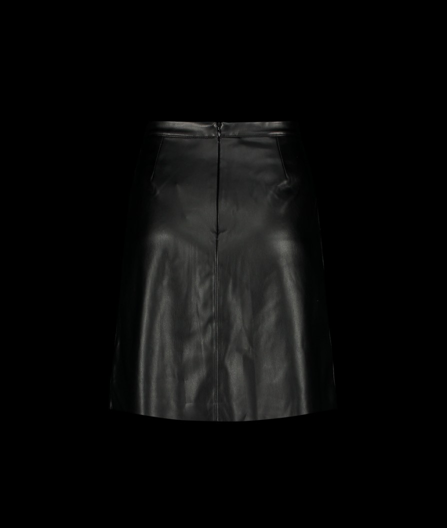 Women Great Plains Skirts | Ania Faux Leather Mini Skirt - Black