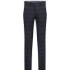 Men Fratelli Suits | Windowpane Check Trousers - Navy