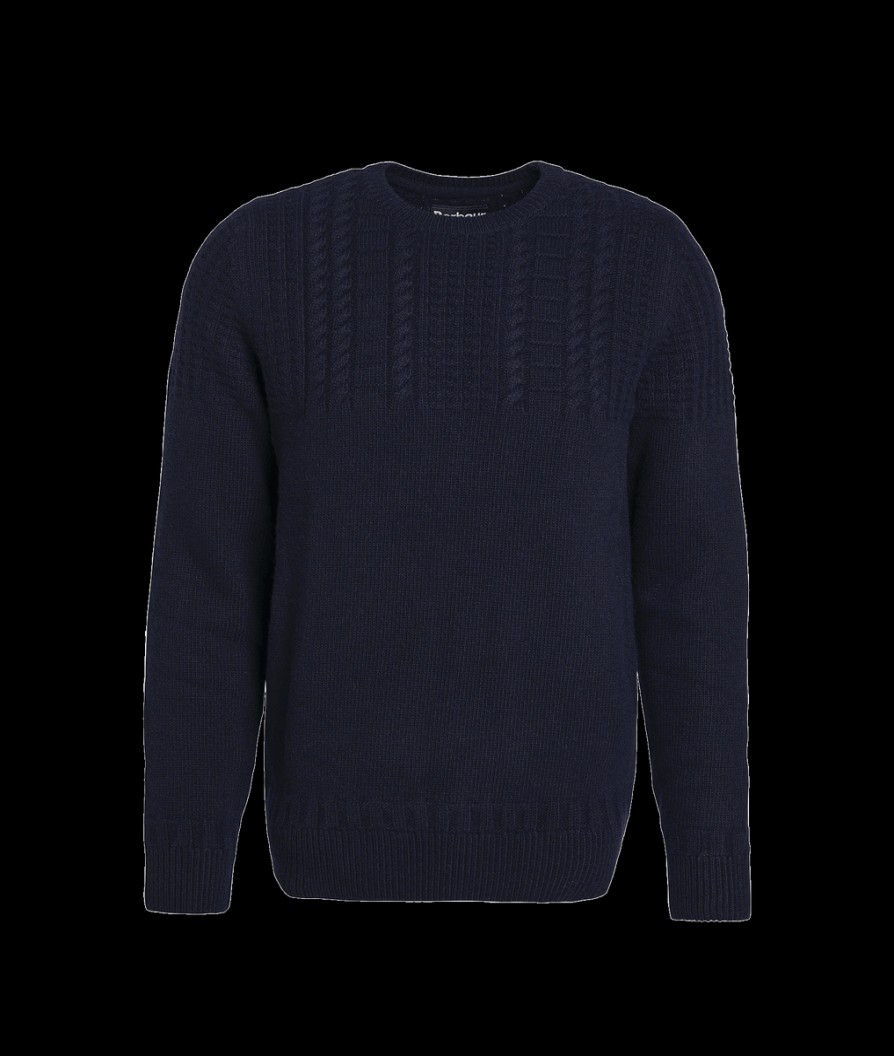 Men Barbour Knitwear | Foremast Knitted Crew Neck Jumper - Navy