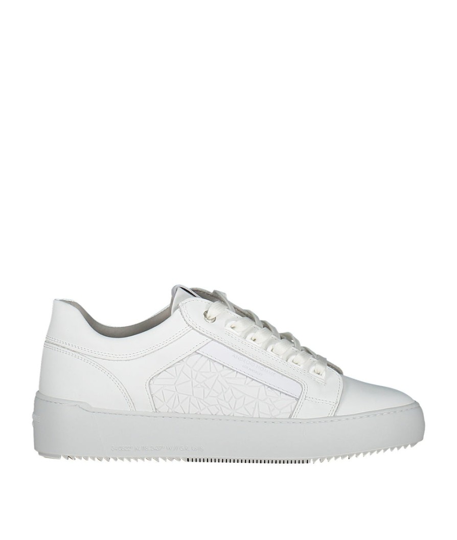 Men Android Homme Android Homme | Venice Chalk White Rubber Mosaic Trainer - White