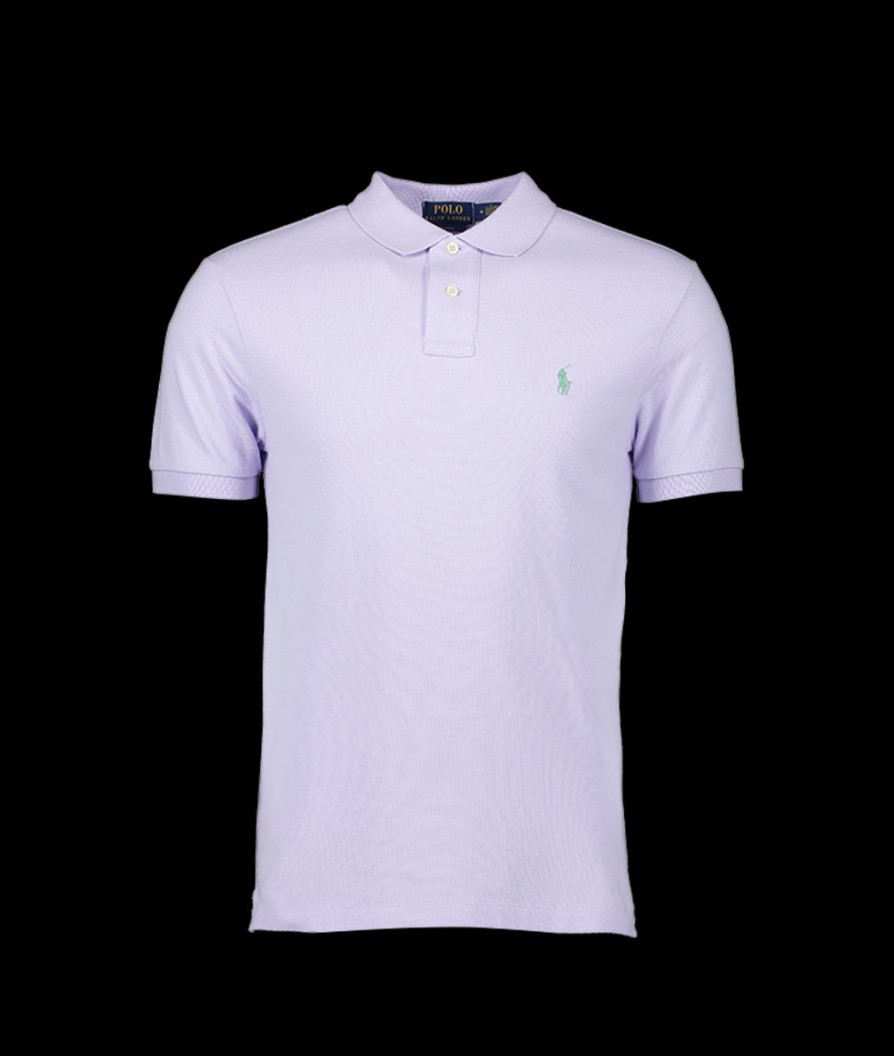 Men Polo Ralph Lauren Polo Ralph Lauren | Short Sleeve Knit Polo Shirt - Purple