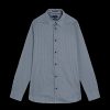 Men Ted Baker Shirts | Faenza Long Sleeve Geometric Shirt - Navy