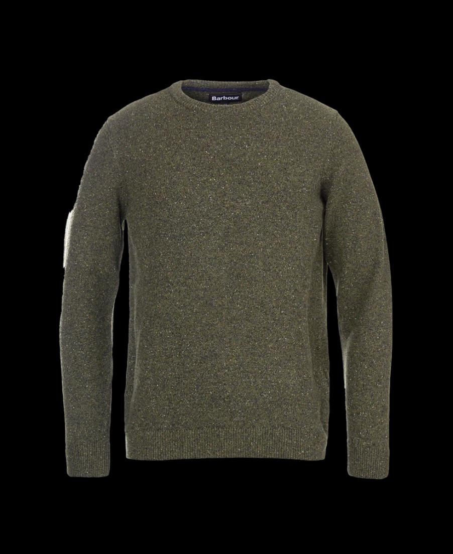 Men Barbour Knitwear | Tisbury Crew Neck Lambswool Jumper