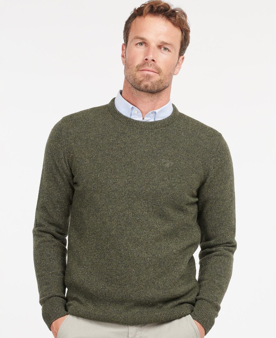 Men Barbour Knitwear | Tisbury Crew Neck Lambswool Jumper