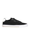 Men Boss Bodywear Trainers | Cotton Canvas Trainers With Signature Stripe - Black