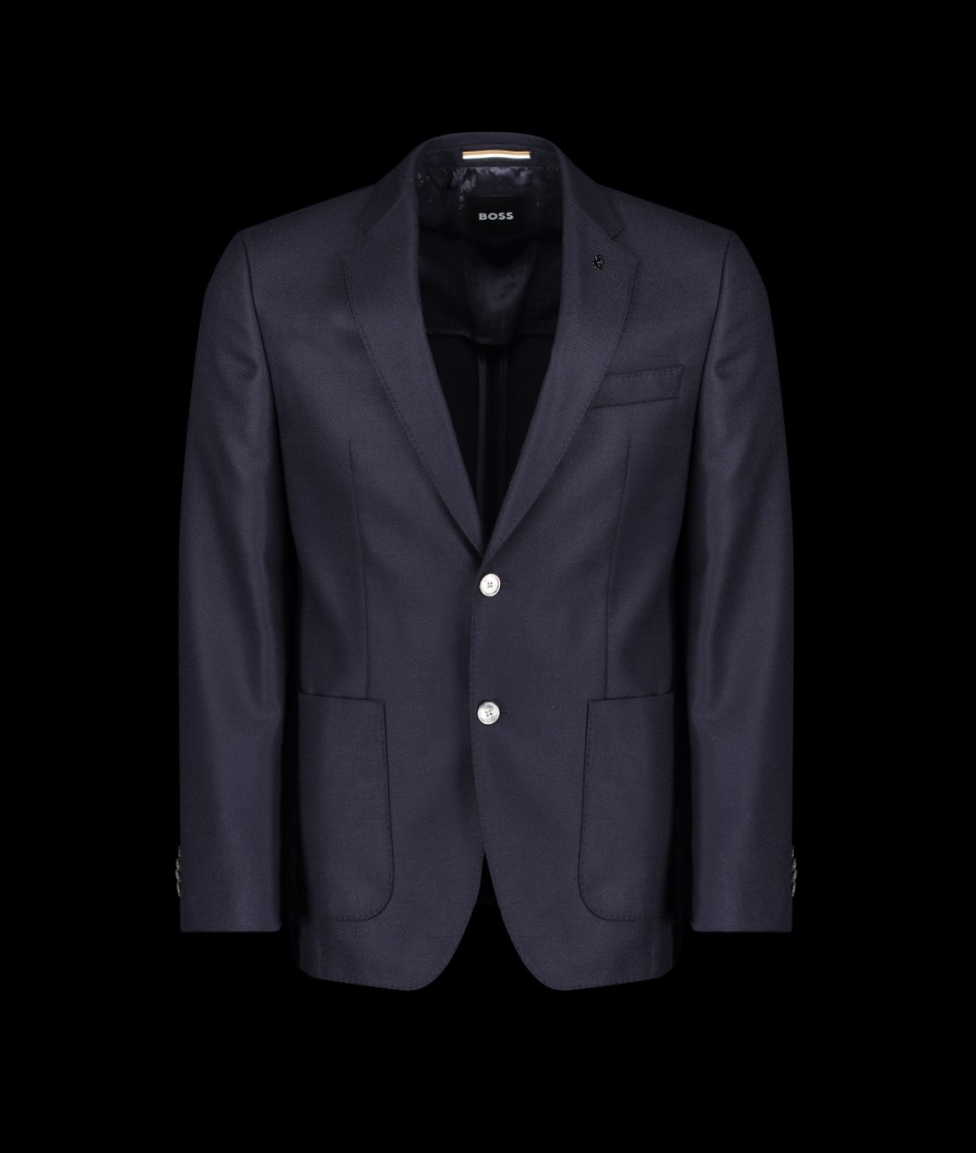 Men Boss Black Suits | H-Janson-223 Jacket - Dark Blue