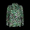 Women Suncoo Tops | Lahsen Arty Print Fluid Blouse - Green