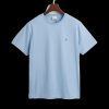 Men Gant T-Shirts & Vests | Regular Fit Shield T-Shirt - Capri Blue