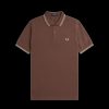 Men Fred Perry Polo Shirts | Twin Tipped Fred Perry Shirt - Brown