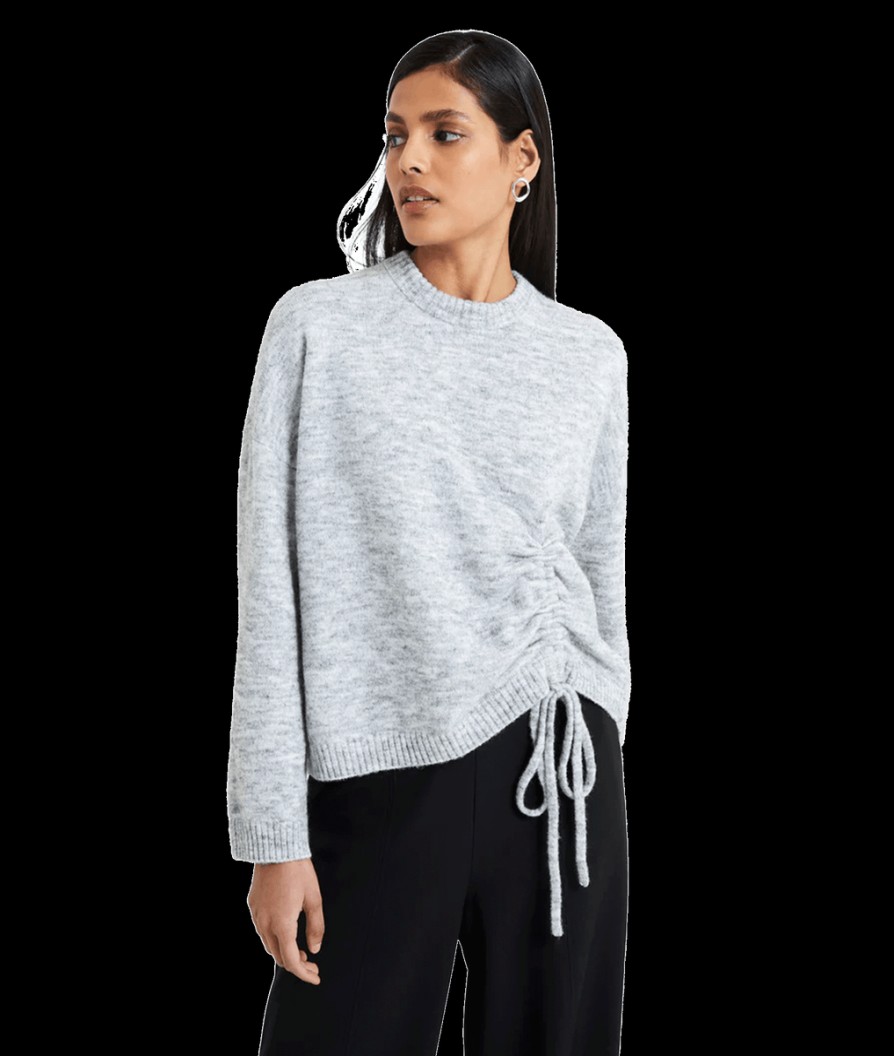 Women French Connection French Connection | Kezia Gathered Jumper - Grey