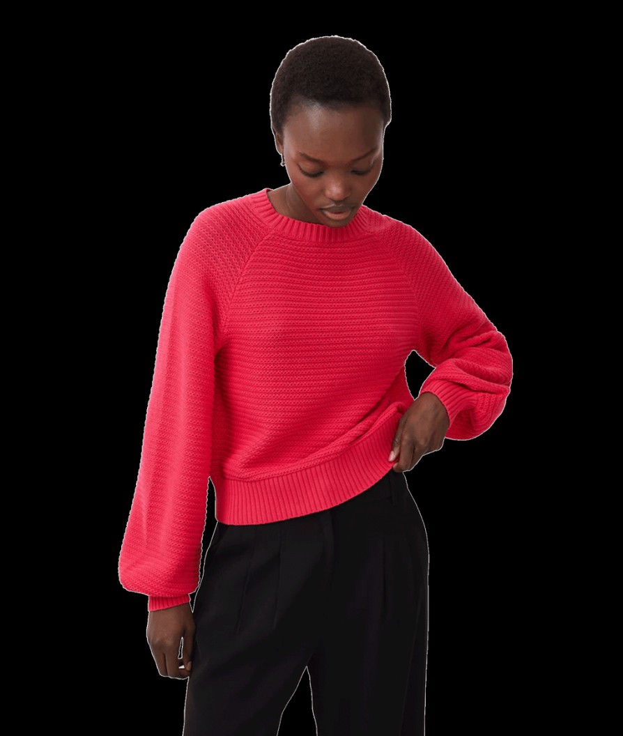 Women French Connection Knitwear | Lily Mozart Jumper - Raspberry Sorbet