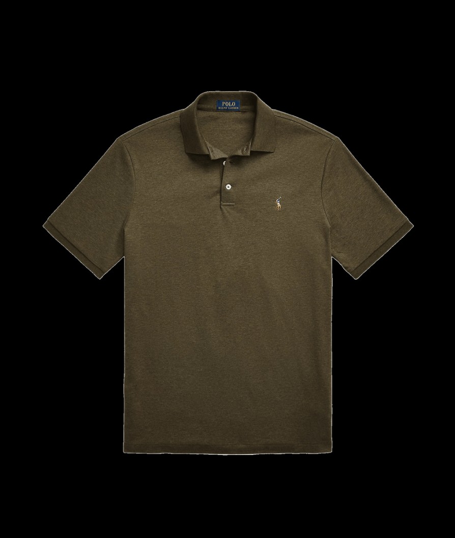 Men Polo Ralph Lauren Polo Ralph Lauren | Custom Slim Fit Soft Cotton Polo Shirt - Olive