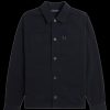 Men Fred Perry Shirts | Twill Overshirt - Black-102