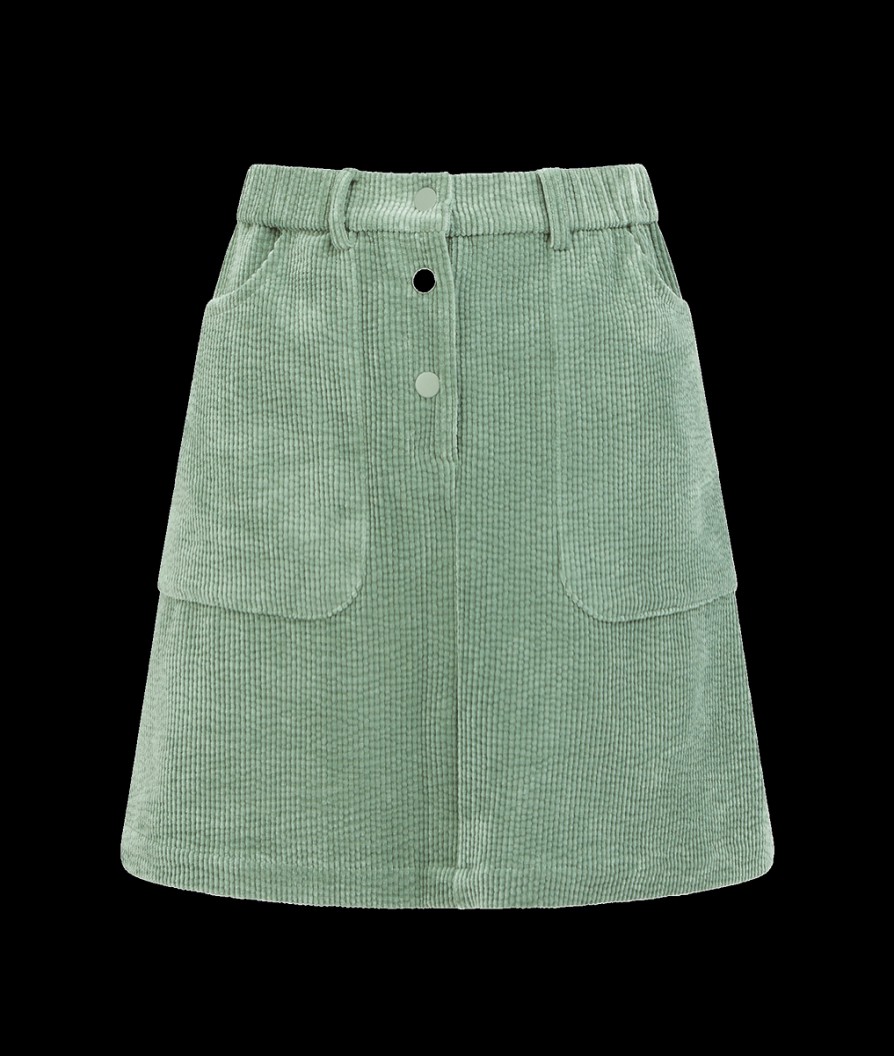 Women Great Plains Skirts | Winter Cord Mini Skirt - Artichoke