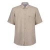 Men Fynch Hatton Shirts | Premium Linen Short Sleeve Shirt - Beige