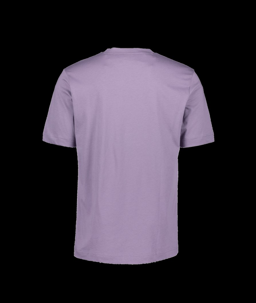 Men Boss Orange T-Shirts & Vests | Cotton-Jersey Relaxed-Fit T-Shirt With Logo Artwork - Purple