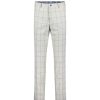 Men Guide London Trousers & Chinos | Italian Cotton And Wool Blend Check Trouser - Grey