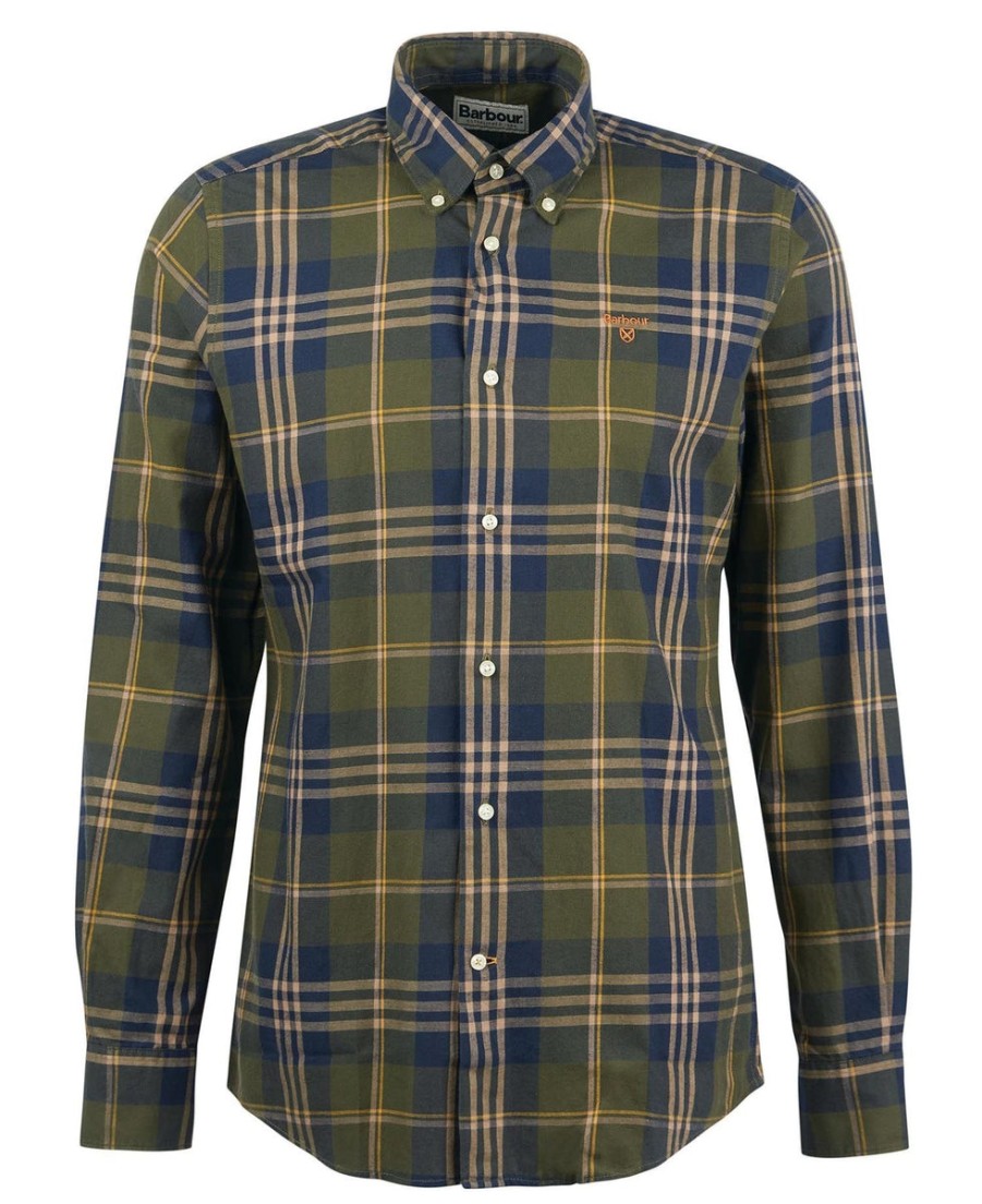 Men Barbour Barbour | Edgar Tailored Shirt - Olive