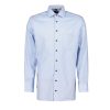 Men Olymp Shirts | Contrast Buttons Modern Fit Shirt - Blue