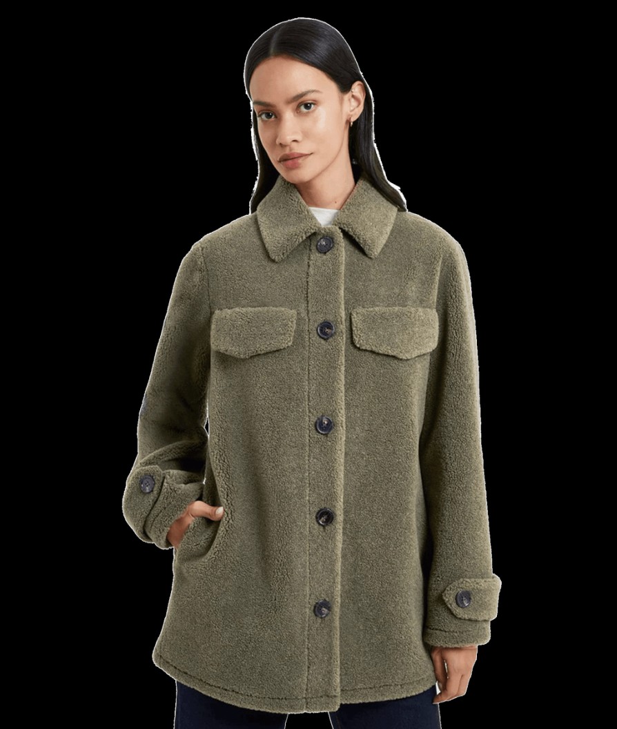 Women French Connection French Connection | Alona Borg Jacket - Cool Olive