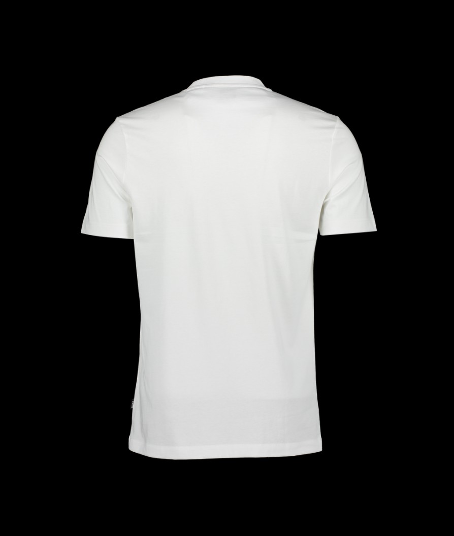 Men Boss Black T-Shirts & Vests | Tiburt T-Shirt - White