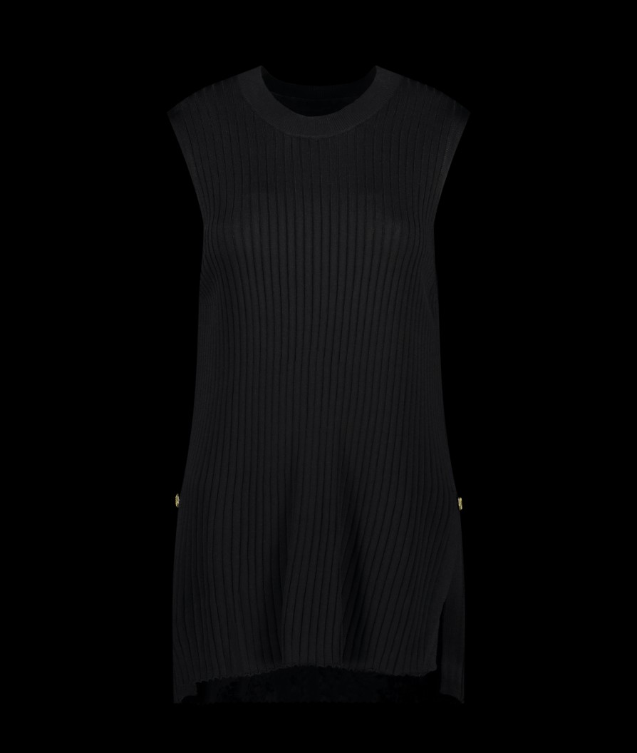 Women Barbour International Knitwear | Anderson Knitted Vest - Summer Black